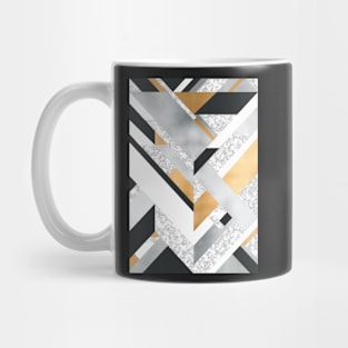 Abstract Geo (Black, White, Gold, Silver & Marble) Mug